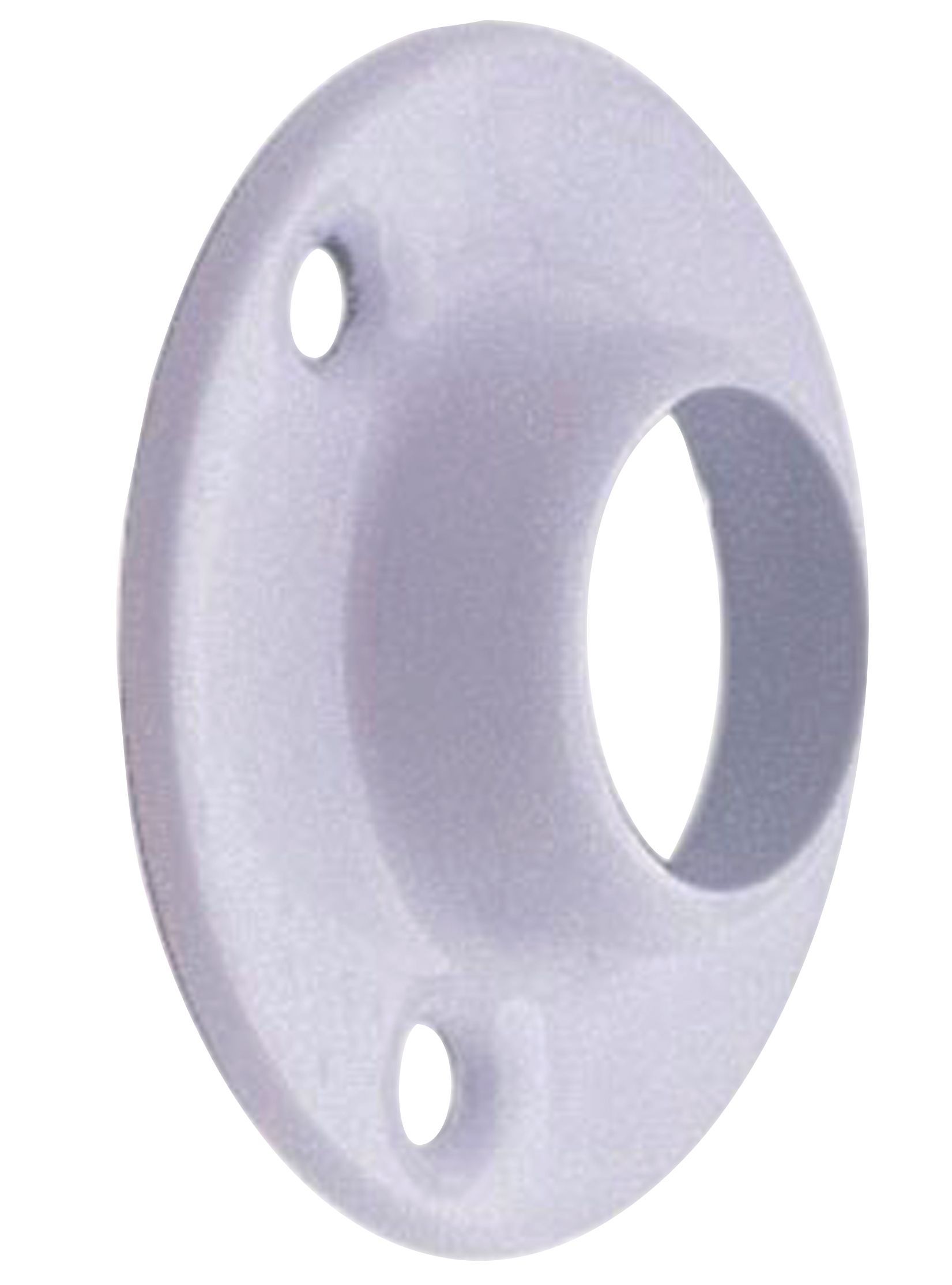 Colorail White Steel Rail centre socket (Dia)25mm, Pack of 2