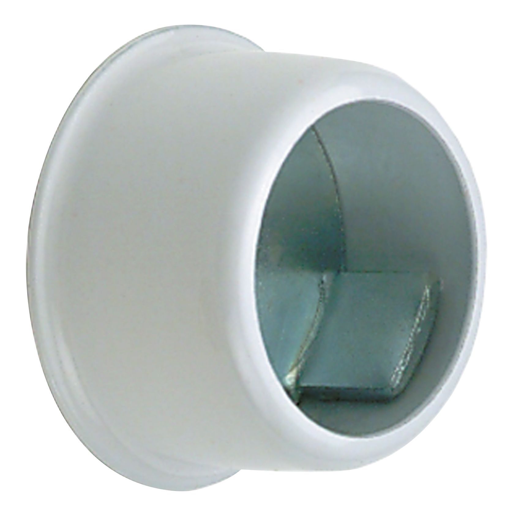 Colorail White Steel Rail centre socket (Dia)25mm, Pack of 2
