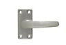 Colours Abla Silver effect Aluminium Straight Latch Door handle (L)109mm