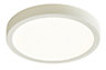 Colours Aius Brushed Metal & plastic White LED Ceiling light (Dia)21.5cm