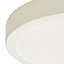 Colours Aius Brushed Metal & plastic White LED Ceiling light (Dia)21.5cm