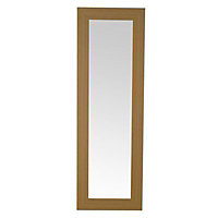 Colours Andino Polished Brown Oak effect Rectangular Framed Framed mirror (H)1350mm (W)430mm