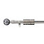 Colours Anjo mosaic Stainless steel effect Extendable Curtain pole, (L)1700mm-3000mm (Dia)25mm