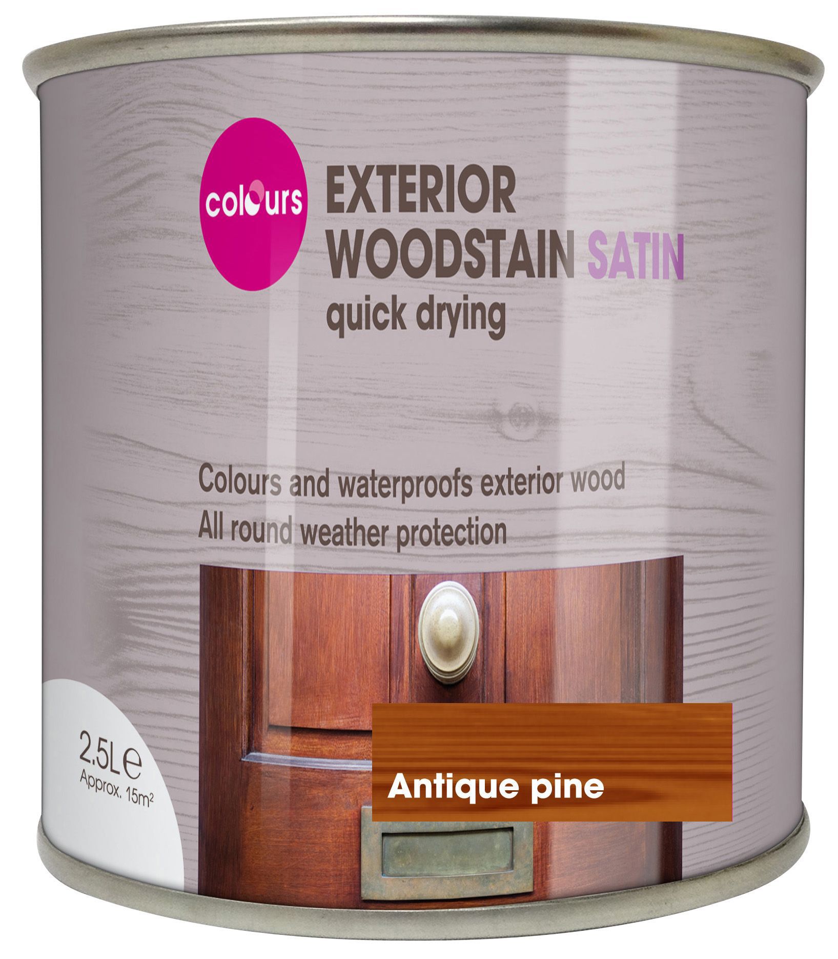 Colours Antique pine Satin Wood stain, 2.5L
