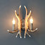 Colours Antler Wood effect Double Wall light