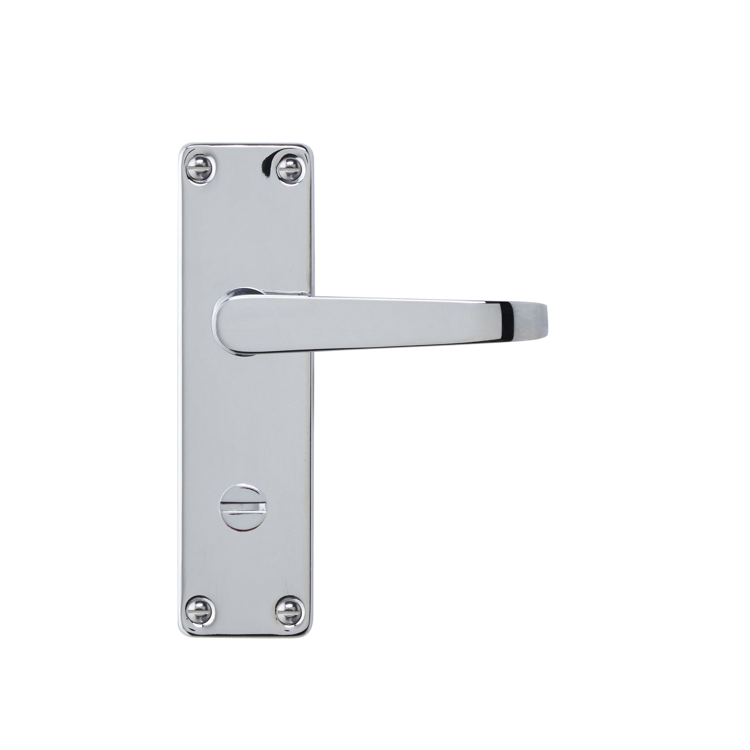 Colours Arsk Polished Chrome effect Steel Straight Bathroom Door handle (L)101mm