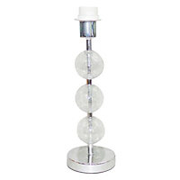 Colours Artesia Clear Crackled glass effect Eco halogen Table lamp base