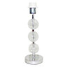 Colours Artesia Clear Crackled glass effect Eco halogen Table lamp base