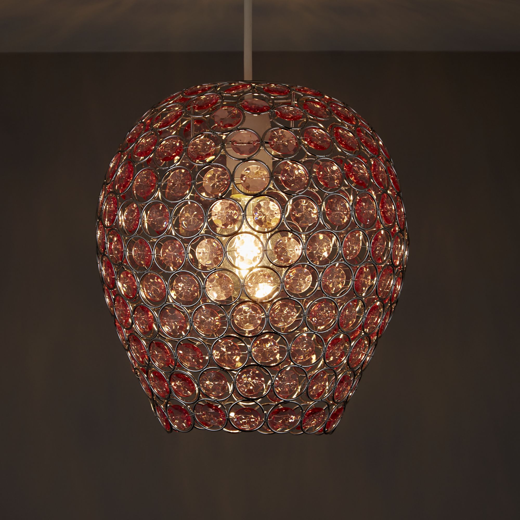 Crystal effect store lamp shade