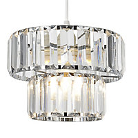 Colours Bayano Clear Crystal effect Faceted Light shade (D)220mm