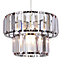 Colours Bayano Smokey Crystal effect Faceted Light shade (D)220mm