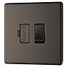 Colours Black Nickel 13A Flat profile Screwless Switched Fused connection unit