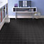 Colours Black Stone effect Self adhesive Flooring tile, 1.02m² Pack