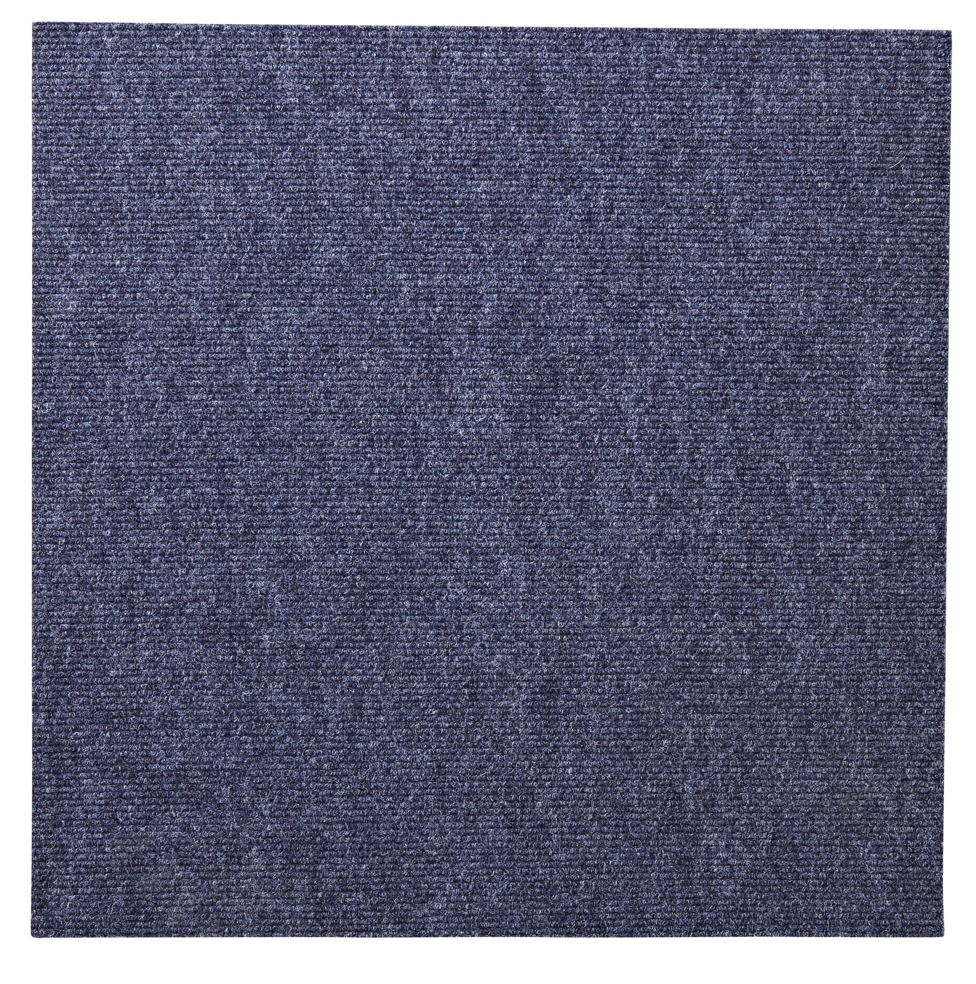 Colours Blue Loop Carpet tile, (L)500mm, Pack of 10