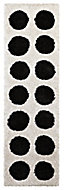 Colours Brady Spot Black & white Runner (L)2m (W)0.6m
