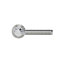Colours Brigg Nickel effect Aluminium Straight Latch Door handle (L)132.8mm