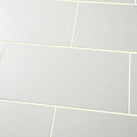 Colours Brindisie White Satin Ceramic Wall Tile Sample