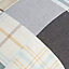 Colours Caddington Blue, cream & grey Patchwork Cushion (L)43cm x (W)43cm