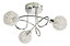 Colours Caelus Brushed Metal Chrome effect 3 Lamp Ceiling light
