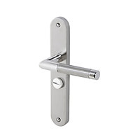 Colours Callac Stainless steel Straight Bathroom Door handle (L)130mm