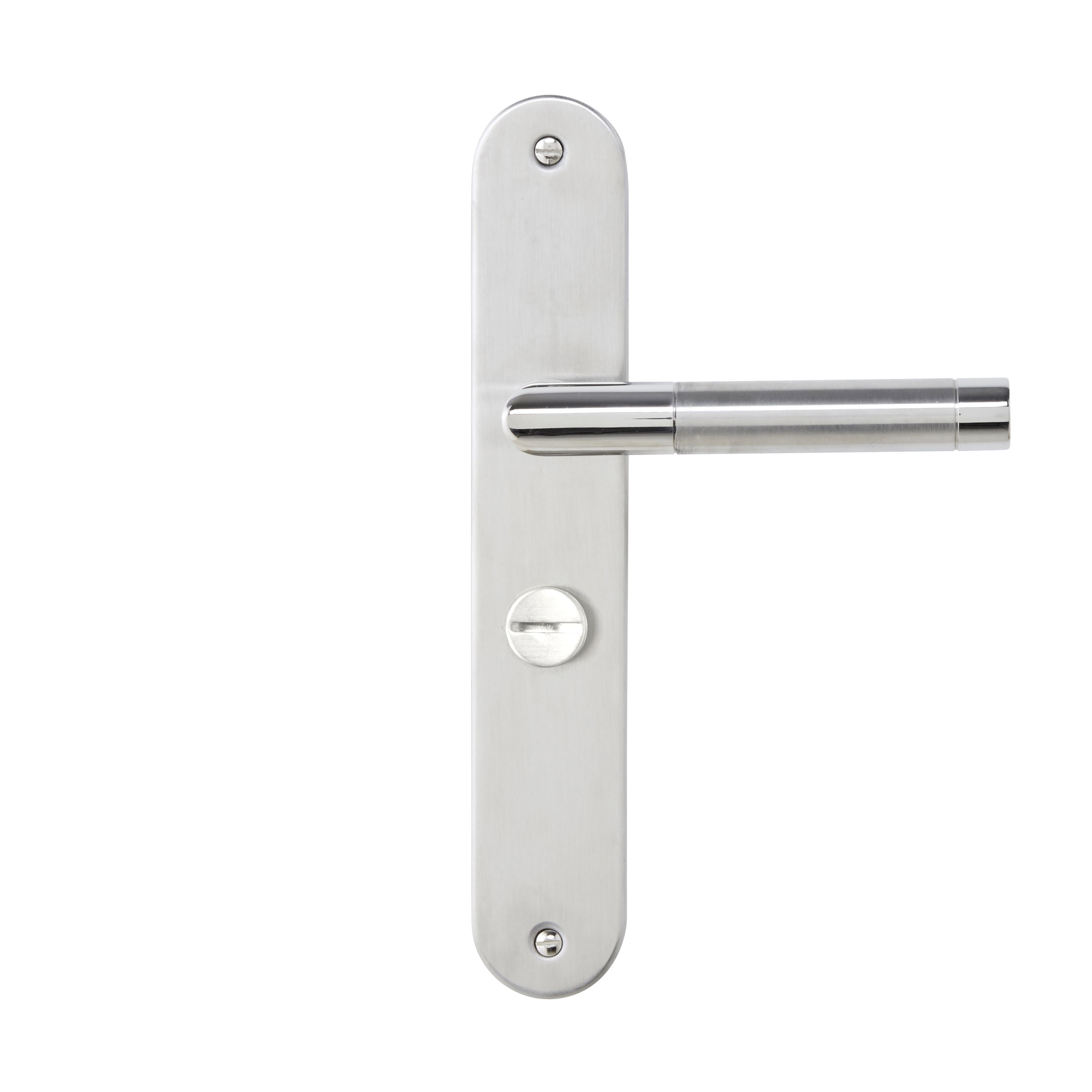 Colours Callac Stainless steel Straight Bathroom Door handle (L)130mm