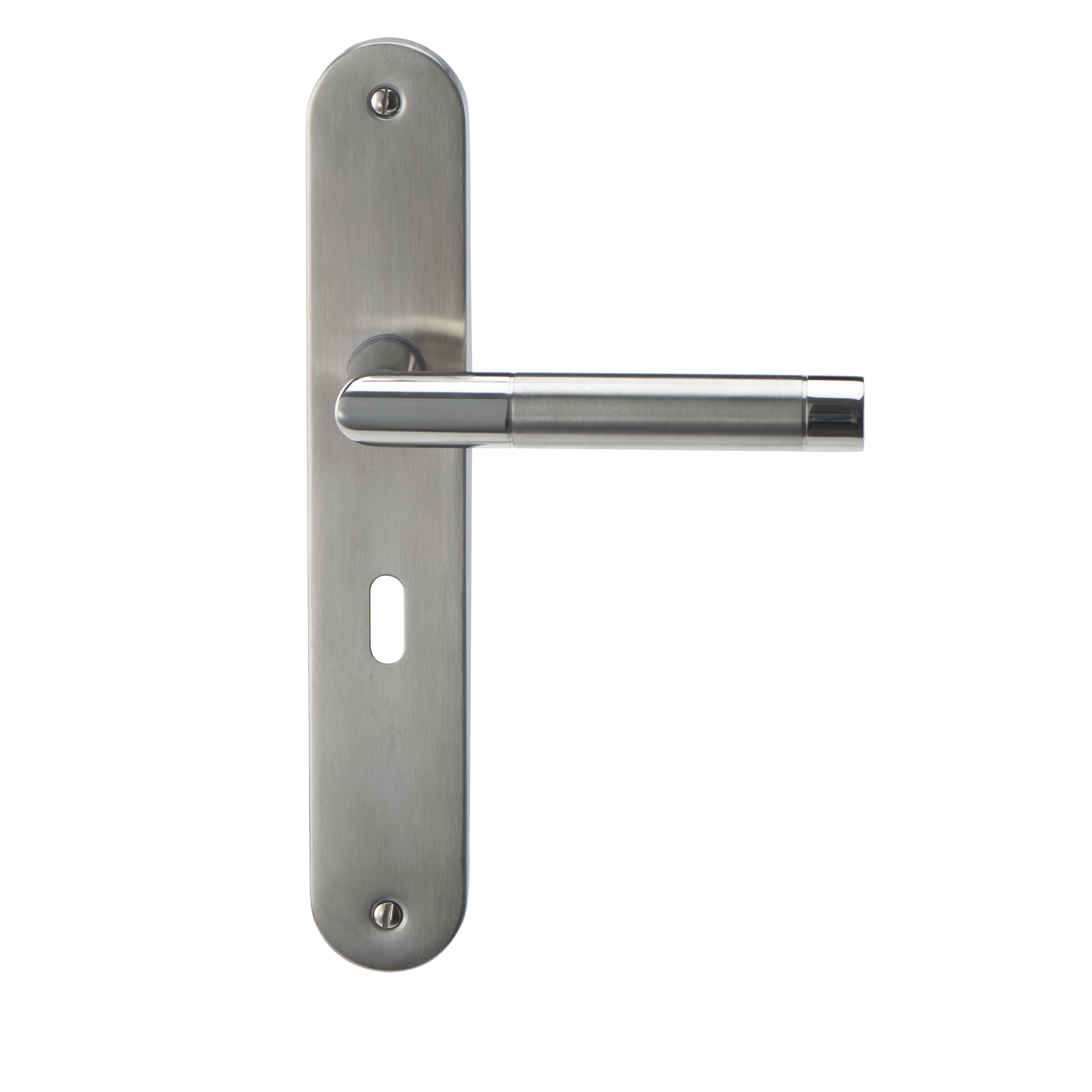 Colours Callac Stainless steel Straight Lock Door handle (L)130mm