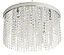 Colours Carna Brushed Glass & metal Chrome effect 5 Lamp Ceiling light