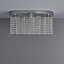 Colours Carna Brushed Glass & metal Chrome effect 5 Lamp Ceiling light