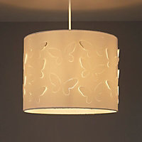 Colours Carriera Cream Butterfly cut-out Light shade (D)30cm