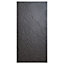 Colours Chambly Black Matt Stone effect Porcelain Wall & floor Tile Sample
