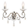 Colours Chesworth Chandelier Nickel effect Double Wall light