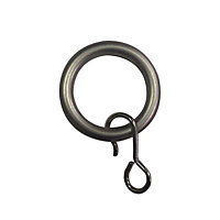 Colours Chrome effect Curtain ring (Dia)18mm, Pack of 10