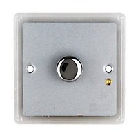 Colours Chrome Flat profile Single Dimmer switch