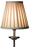 Colours Clara Gold effect Pleated Light shade (D)16cm