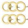 Colours Cream Curtain ring (Dia)35mm, Pack of 6