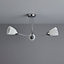 Colours Cura Brushed Glass & metal Chrome effect 3 Lamp Ceiling light