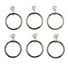 Colours Curtain ring (Dia)25mm, Pack of 6