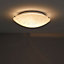 Colours Dius Brushed Glass & metal White Ceiling light