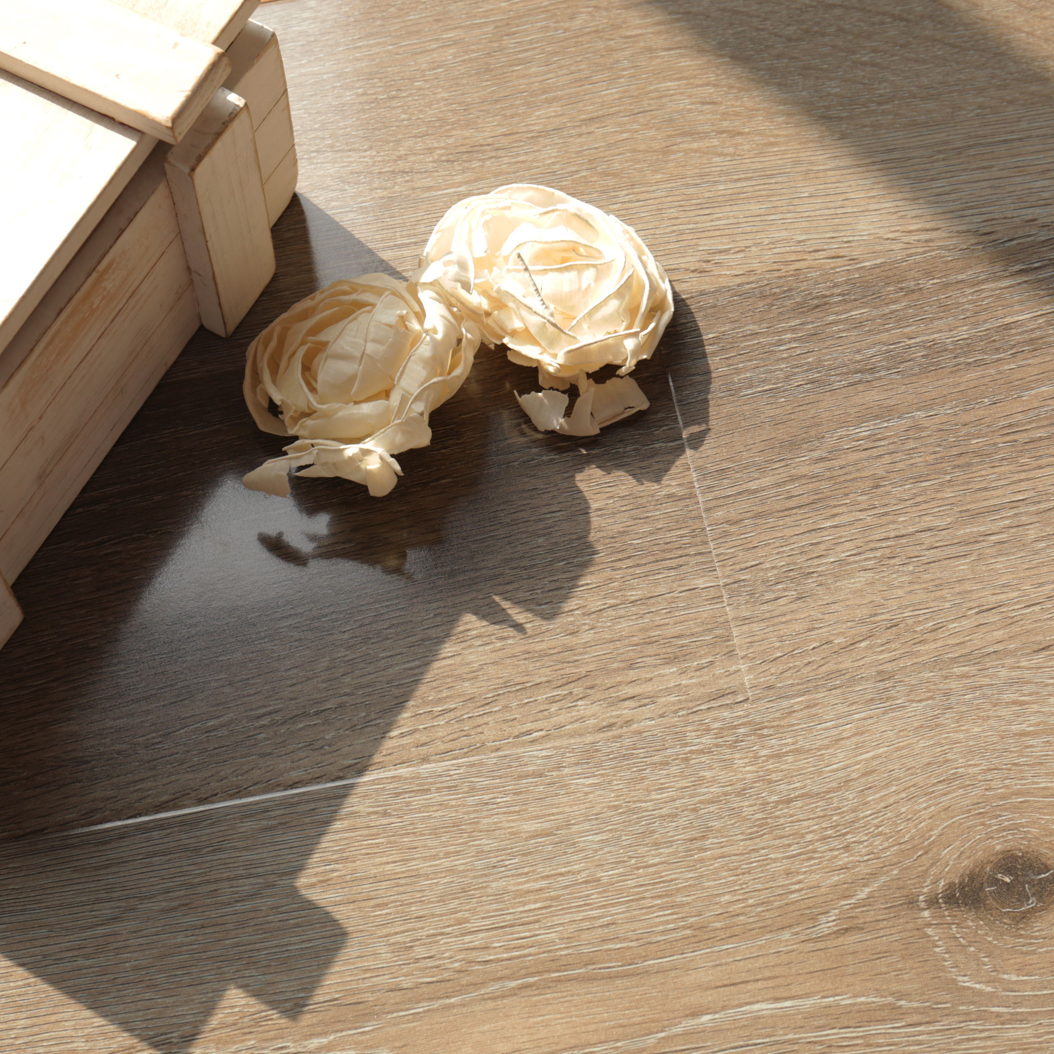 Colours Dolce Grey Oak effect Laminate Flooring, 1.19m²