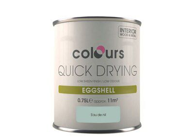 Colours Eau de nil Eggshell Metal & wood paint, 750ml