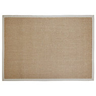 Colours Fabianna Flatweave with border Natural Rug (L)1.7m (W)1.2m