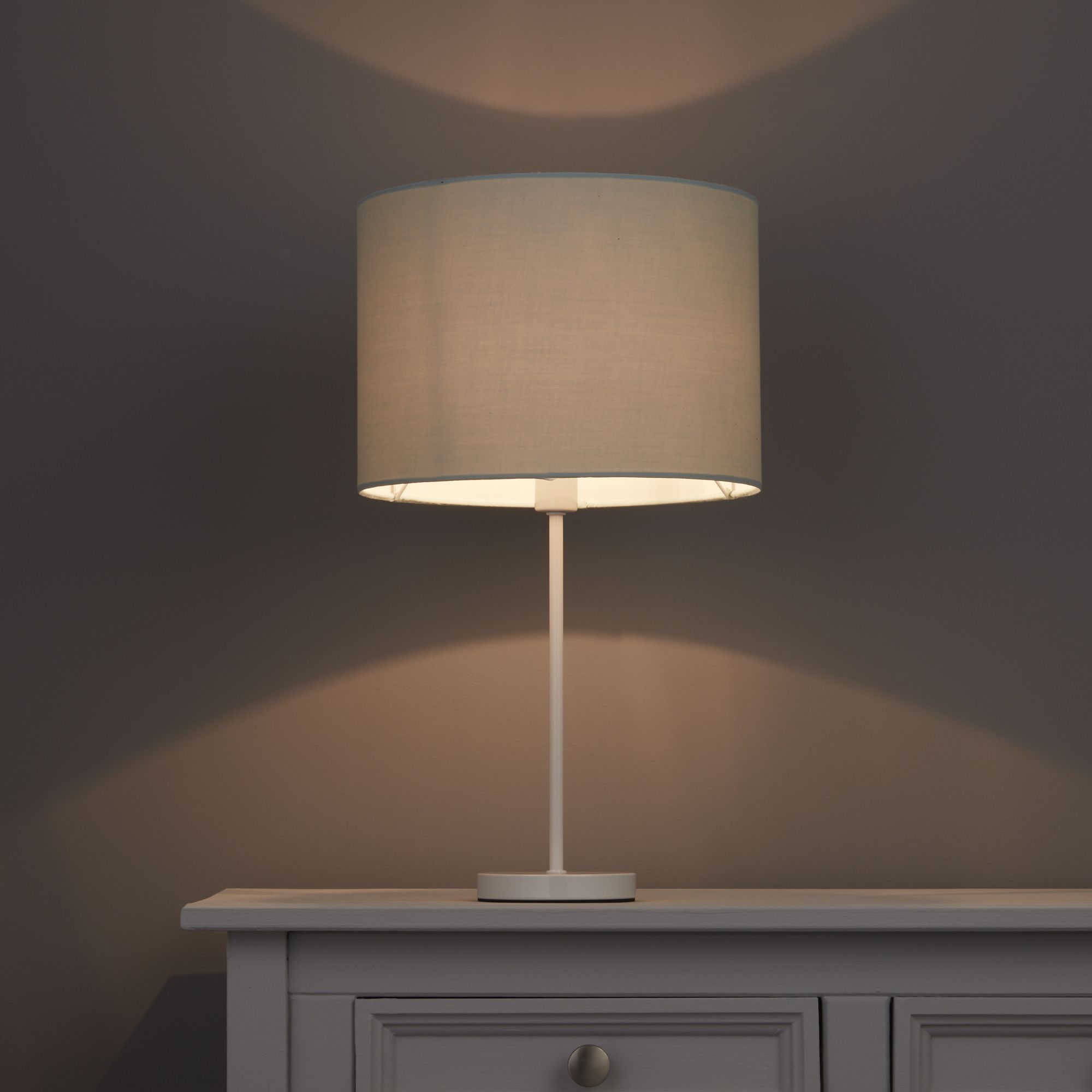 Colours Fairbank Duck egg Plain Light shade D 280mm Tradepoint