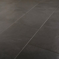 Colours Floated Medium grey Satin Concrete effect Porcelain Floor Tile Sample