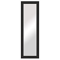 Colours Ganji Matt Black Curved Framed Mirror (H)1326mm (W)22mm