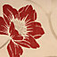 Colours Geranium Cream & red Floral Curtain tie, Pack of 2
