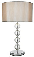 Colours Gina Chrome effect Table lamp