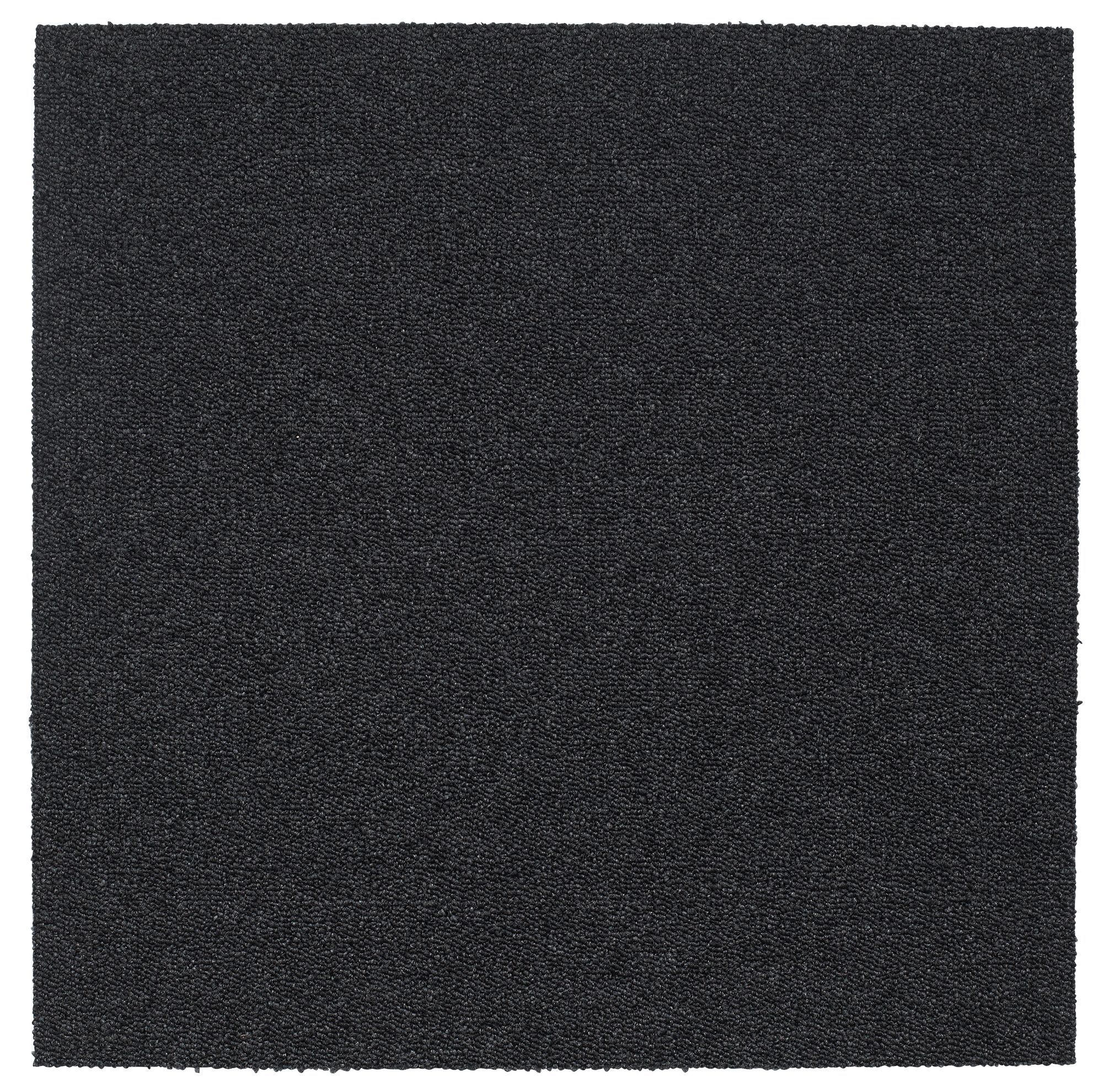 Colours Graphite Loop Carpet tile, (L)500mm