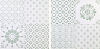 Colours Green & white Patchwork effect Self adhesive Vinyl tile, 1.02m² Pack