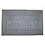 Colours Grey Leaf Door mat, 90cm x 60cm