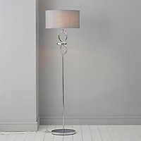 Colours Hadwick Twisted Chrome effect Halogen Floor lamp